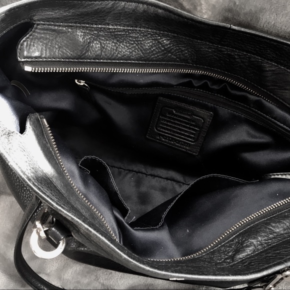 Coach Black and Silver leather Tote Bag - Picture 5 of 8